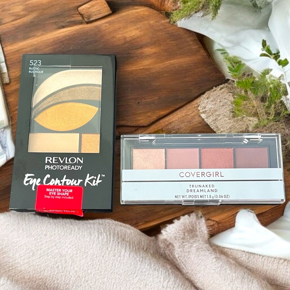 NWT CoverGirl Eyeshadow Quad Palette /Revlon PhotoReady Eye Contour Kit